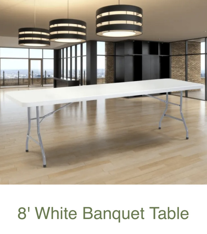 8 ft table